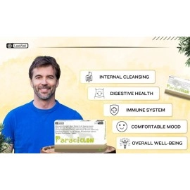 Paraciclon Ayurvedic Body Detox, Cleanse, Purification, Detoxification Support | Helps Reduce Heavy Metals, Infections, Residues, Flush Toxins & Harmful Microbes | Black walnut hull, Wormwood, Quassia