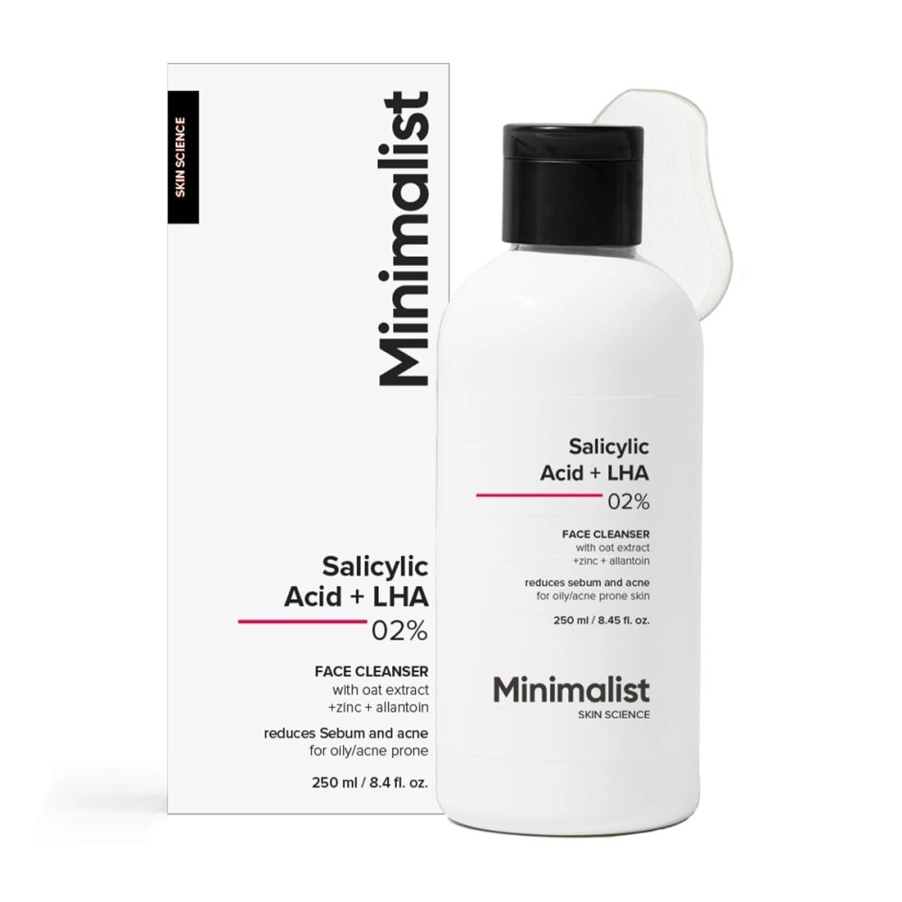 Minimalist 2% Salicylic Acid Face Wash For Oily Skin | Sulphate free, Anti Acne Face Cleanser With LHA & Zinc For Acne or Pimples | For Women & Men | 250 ml