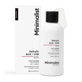 Minimalist 2% Salicylic Acid Face Wash For Oily Skin | Sulphate free, Anti Acne Face Cleanser With LHA & Zinc For Acne or Pimples | For Women & Men | 250 ml