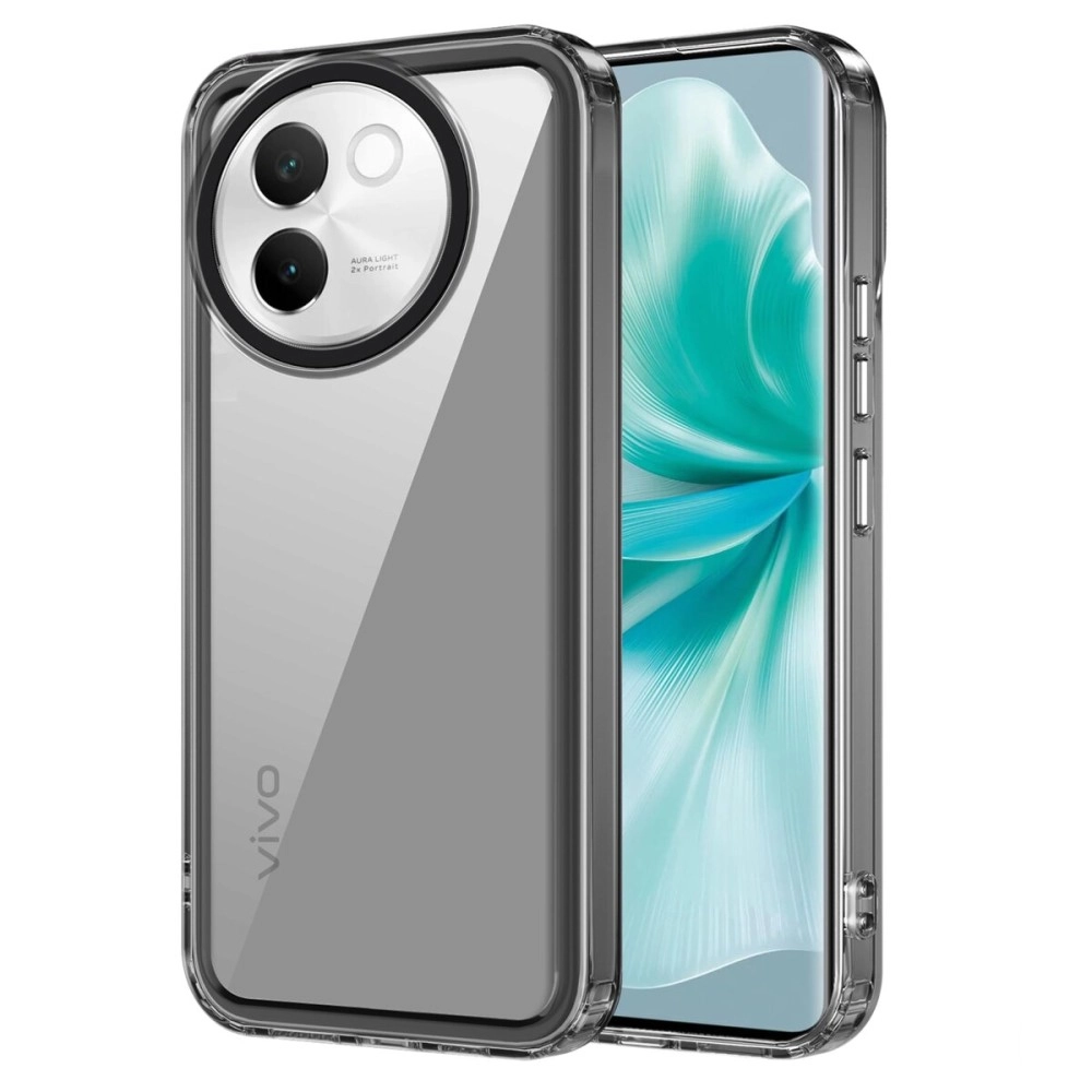 Zapcase Back Case Cover for Vivo V30e 5G | Compatible for Vivo V30e 5G Back Case Cover | Case Cover for Vivo V30e 5G with Camera Protection | (TPU + PC | Translucent Black)