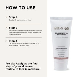 MINSKINN SKINCARE Ceramide Peptide Moisturizer - 50Ml | Restores Skin Moisture Barrier | Reduces Fine Lines And Wrinkles | Useful For Dry Skin, Oily Skin, Sensitive Skin