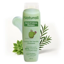 Naturali Australian Tea Tree Non-Drying Dandruff Defence Shampoo 370 ml | Removes Dandruff from Source | Soothes Itching, Irritation | Strong & Smooth Hair | For Men & Women | No Sulphate No Paraben