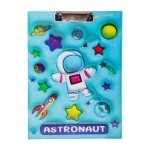 PARTEET Space Exam Pad for Kids Wooden Cardboard, Clipboard Bubble,Cardholder for Students, Kids, Teachers A4 Letter Size Writing Examination Pad/Exam Pad/Writing Pad Return Gift for Kids(Blue)