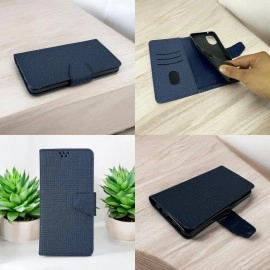 SBMS Motorola Moto Edge 50 Fusion 5G Flip Cover Case Back Cover Case with Magnatic Closure | Inbuilt Stand | Card & Money Pocket (Mat Blue)