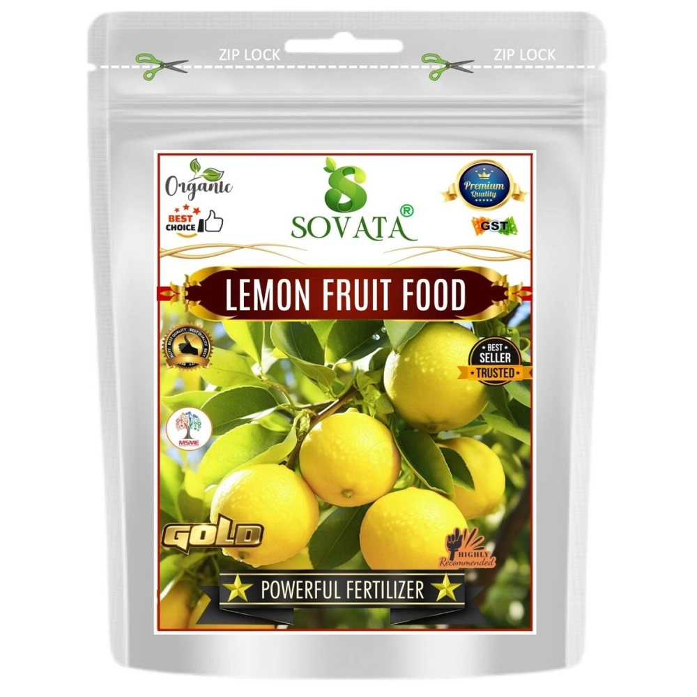 Sovata Lemon Fruit Food, Powerful Organic Fertilizer for fast growth and heavy flowering of Lemon Plants. (400 gm)