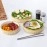 SEPARATE WAY Ceramic Flat Deep Serving Bowl Set of 3, Mix Size - 800ml, 600ml, and 500ml | Glossy Finish | Salad, Snack, Pasta Plates | Flat Bowl | Serving Plate | Mix Bowl Plates (Moroccan Golden)
