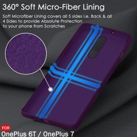 TheGiftKart Liquid Silicone Back Cover Case for OnePlus 6T / Oneplus 7 | Soft Micro-Fibre Lining Inside | Camera Protection Bump | Shockproof Back Cover for OnePlus 6T / Oneplus 7 (Silicone, Purple)
