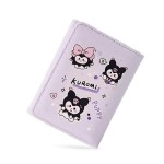 PALAY Girls Wallet Kawaii Sanrio Kawaii Girls Purse Cartoon Kuromi Card Bag Coin Bag for Girls Purple Trio-fold Purse Kawaii Kuromi Purse Wallet Cash Bag Gift for Girls Birthday Gift for Girls
