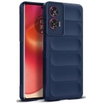 Mr. Case Liquid Silicone Case for Motorola Moto Edge 50 Fusion | Comfort Grip Soft Touch Matte TPU | - Blue