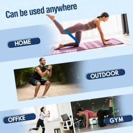 Innergy Resistance Loop Bands Set for Home Gym and Fitness, 5 Levels of Latex Loop Bands for Full Body Workouts, Anti-Slip & Tear Resistant, Ideal for Yoga, Training, and Toning