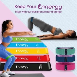 Innergy Resistance Loop Bands Set for Home Gym and Fitness, 5 Levels of Latex Loop Bands for Full Body Workouts, Anti-Slip & Tear Resistant, Ideal for Yoga, Training, and Toning