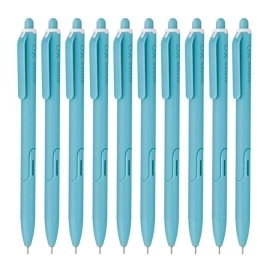 Hauser Germany XO RT Retractable Ball Pen | Sleek Body & Minimalistic Design | Matt Finish & Solid Body Type | Low Viscosity Ink With Ultra Durable Tip | Blue Ink, Set Of 10