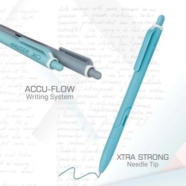 Hauser Germany XO RT Retractable Ball Pen | Sleek Body & Minimalistic Design | Matt Finish & Solid Body Type | Low Viscosity Ink With Ultra Durable Tip | Blue Ink, Set Of 10