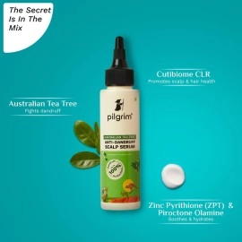 Pilgrim Australian Tea Tree Anti Dandruff Scalp Serum 100ml | Pre Shampoo Treatment for Dandruff and Itchy Scalp | Fights Dandruff & Reduces Inflammation | For Women & Men |