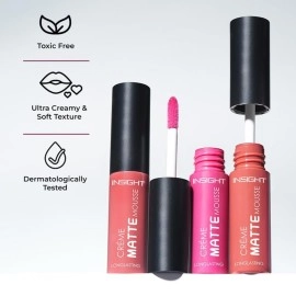 Insight Cosmetics Crme Matte Mousse|Creamy Mousse Lipstick | Lasts 12 Hours | Waterproof & Smudgeproof (DOLL)