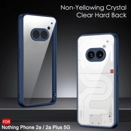 TheGiftKart Ultra-Hybrid Shockproof Back Cover Case for Nothing Phone 2a / 2a Plus 5G | Camera Protection Bump | Hard Back Cover for Nothing Phone 2A (PC & TPU, Crystal Clear Back, Blue Sides)