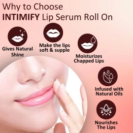 INTIMIFY Lip Serum For Dark Lips, Lip Oil For Dry Lips, Lip Oil For Pigmented Lips, Lip Serum For Pigmentation For Women & Men, 1 Count, Pink