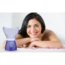 Luxus LVAP-111 Facial Steamer & Vaporizer for Cold, Cough, Sinus, and Infections, Steam Inhaler for Kids & Adults, Multipurpose Steamer with Compressed Air Technology & Stainless Steel Jar