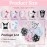 MAYCREATE 70Pcs 3D Nail Decals Flatback Nail Decal Charms Sanrio Nail Decal Charms 7 Designs Kuromi and Kitty Themed Resin Cartoon Nail Decals Charms for DIY Nail Art, DIY Handcrafts, Decorations