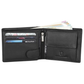 WildHorn Rfid Protected Leather Wallet For Men, Jade Black