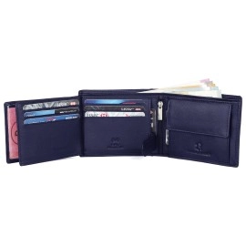 WildHorn Rfid Protected Leather Wallet For Men, Cobalt Blue