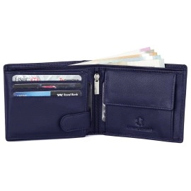 WildHorn Rfid Protected Leather Wallet For Men, Cobalt Blue