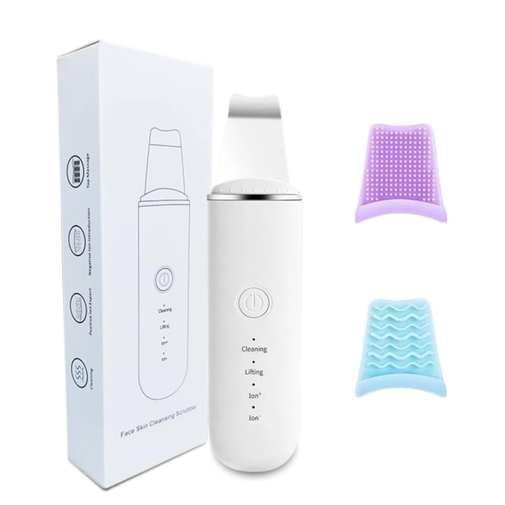 Prismpicks Facial Skin Scrubber for Wet Skin | Blackhead Remover with 4 Modes | Ultrasonic Pore Cleaning | Portable & Rechargeable | 2 Silicone Covers with one Microfibre Face Towel