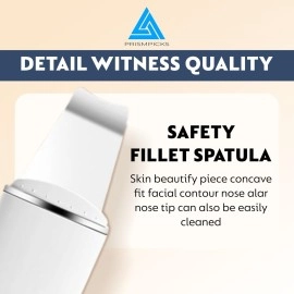 Prismpicks Facial Skin Scrubber for Wet Skin | Blackhead Remover with 4 Modes | Ultrasonic Pore Cleaning | Portable & Rechargeable | 2 Silicone Covers with one Microfibre Face Towel