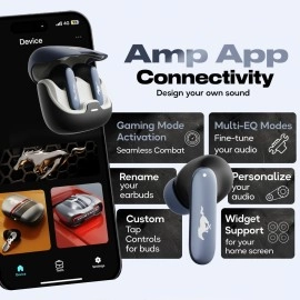 Boult x Mustang Derby Newly Launched Truly Wireless in Ear Earbuds with 100H Playtime, Built-in App Support, Dual Device Pairing, Quad Mic ENC, 45ms Low Latency, IPX5 Ear Buds TWS Bluetooth 5.4
