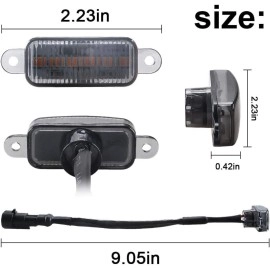 AutoBizarre Set Of 4 Pcs Amber/Yellow/Orange Raptor Style Car Front Grill Drl Daytime Running LED Lights Emergency Warning Off-Roading Light Shell Lights For All Cars, Vans, Suv, Trucks (Smoked Lens)