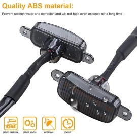 AutoBizarre Set Of 4 Pcs Amber/Yellow/Orange Raptor Style Car Front Grill Drl Daytime Running LED Lights Emergency Warning Off-Roading Light Shell Lights For All Cars, Vans, Suv, Trucks (Smoked Lens)