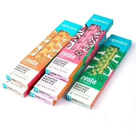 Apsara Zesta Scented 6 Pencils Pack(Topical Orange, Candy, PepperMint) (6 Boxes)