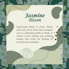 AIR ROMA Jasmine Bloom Car Perfume Hanging Pod 10ml | Natural Essential Premium Fragrance Oils in Glass Bottle with Wooden Diffuser Lid | Long Lasting Car Air Freshener Scent | Lasts Up to 45 Days