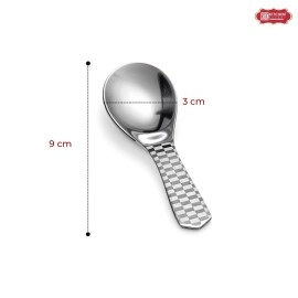 Kitchen Expert - Stainless Steel Masala Spoons | Heavy Guage | Mini Spoons for Tea/Sugar | Spices Spoon for Kitchen | for Small Containers | Spoon for Masala Dabba | Set of 6 | Silver Color