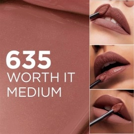 LOreal Paris Infallible Matte Resistance Liquid Lipstick- 635 Worth It Medium, 5ml