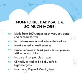 Azafran My First Crayon for Baby Boy, 4 Jumbo Block Crayons, Organic, Washable, Non-Toxic, Easy Grip for Tiny Hands