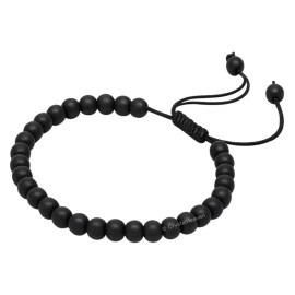 Crystal Heaven Certified Karungali Bracelet Original for Men Women - Black Ebony Wood Bracelet - Original and Natural Karukali Malai for Men Women Pooja Supplies (6mm Beads, Adjustable)