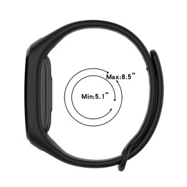 INEFABLE Band Strap Compatible with Oppo & Oneplus Soft Silicone Adjustable Band Strap - Black & Blue - Pack of 2