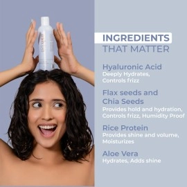 Ashba Botanics Curl Styling Serum Gel For Wavy, Curly and Coily Hair | Curly Hair Gel for Men & Women| Aloe Vera, Lin & Chia Seed Extract (ml, 50)