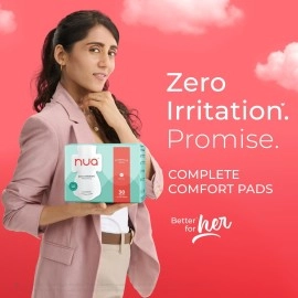 Nua Complete Comfort Pads | Zero Irritation Promise | Essentials Pack | Super Saver | 4x Comfort | 100% Toxic-free | Heavy FLow