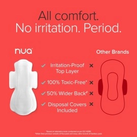 Nua Complete Comfort Pads | Zero Irritation Promise | Essentials Pack | Super Saver | 4x Comfort | 100% Toxic-free | Heavy FLow