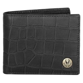WildHorn Gift Hamper for Men I Leather Wallet, Keychain & Pen Combo Gift Set I Gift for Friend, Boyfriend,Husband,Father, Son etc (Black Croco Print)