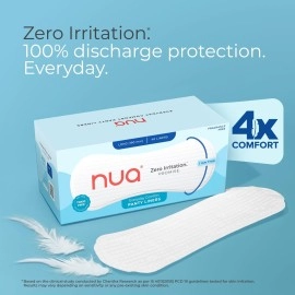 Nua Ultra-Soft Panty Liners For Women Daily Use - 40 Liners | 190mm Long | Rash-Free and Toxin-Free | Protection Against Leakage and Discharge | Keeps You Dry & Fresh All Day Long