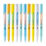 FLAIR Move Gel Pen | Minimalistic & Aesthetic Matt Finish Pastel Body Colors | Effortless Writing With Sleek Clip Design | Blue Ink, Set Of 10