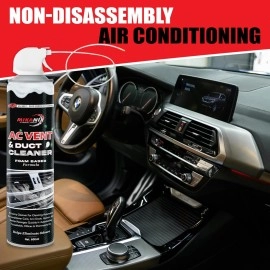 OBEROI\'S TRADERS Combo of Car AC Vent & Duct Cleaner Foam Spray with Long No-sal Pipe For Vehicle Interior & Home AC Cleaning (1200) ml