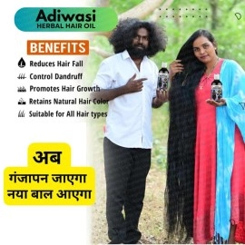 VegHerbs Original Adivasi Hair Growth Oil 100 ML Ayurvedic Adiwasi Herbal Kesh tel with Natural Rosemary essential & Biotin for Control Hairfall anti-dandruff (Pack of 1)