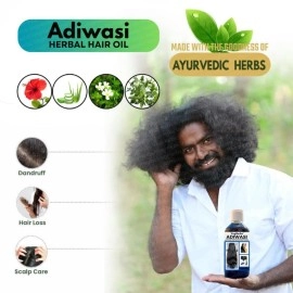 VegHerbs Original Adivasi Hair Growth Oil 100 ML Ayurvedic Adiwasi Herbal Kesh tel with Natural Rosemary essential & Biotin for Control Hairfall anti-dandruff (Pack of 1)