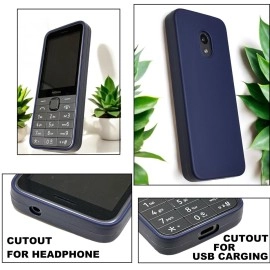 ZAOMA Back Cover Case Compatible for Nokia 235 4G 2024 DS - Model No. : TA-1616 - (Pack of 2) (NK2354G_PREMBLUE)