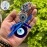 BLUE BEADS Turkish Feng Shui Vastu Blue Glass Evil Eye Hanging/Door Hanging Nazar Batu for Protection and Good Luck - Perfect for Gifting Home or Office (Om)