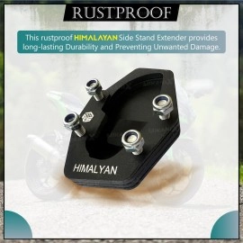 OBEROI\'S TRADERS Stainless Steel Side Stand Extender | Side Stand Pad for Royal Enfield Himalayan 450